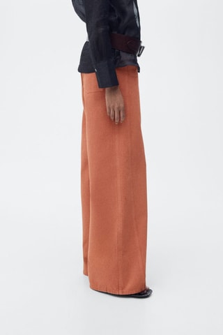 Jean wideleg taille haute - Orange