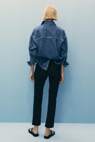 Jean Claudia slim crop - Noir