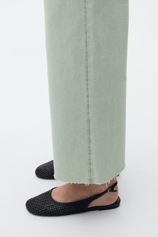 Jean style jupe-culotte Catherin taille haute - Turquoise