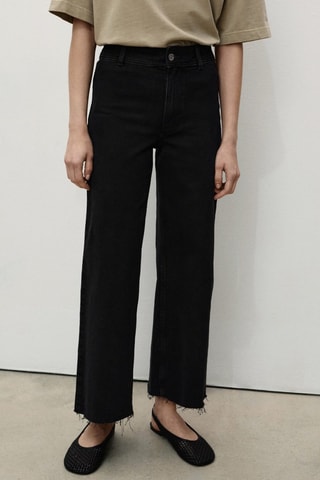 Jean style jupe-culotte Catherin taille haute - Noir