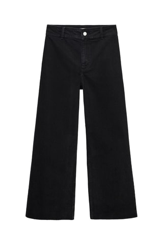 Jean style jupe-culotte Catherin taille haute - Noir
