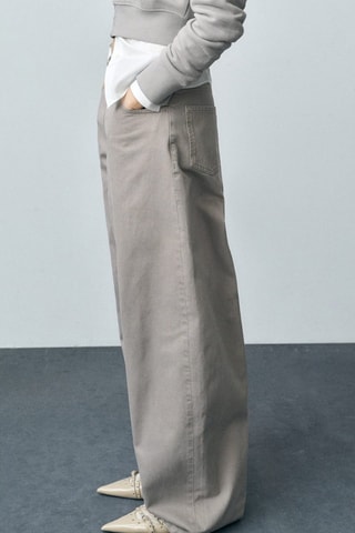 Jean wideleg zippé - Gris