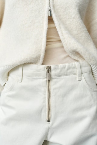 Jean wideleg zippé - Gris clair