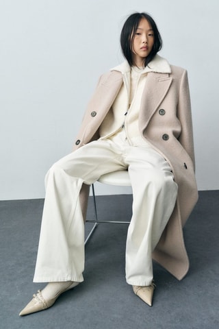 Jean wideleg zippé - Gris clair