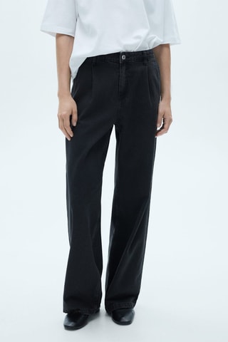 Jean droit pinces - Noir