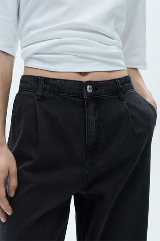 Jean droit pinces - Noir
