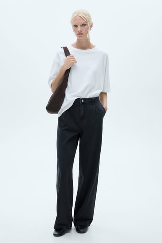 Jean droit pinces - Noir
