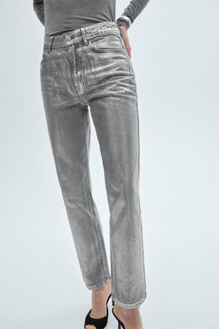 Jean droit foil - Argenté