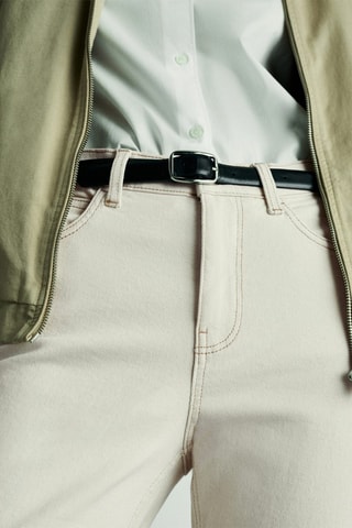 Jean Newmom confort taille haute - Blanc cassé