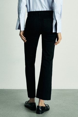 Jean flare crop poches - Noir