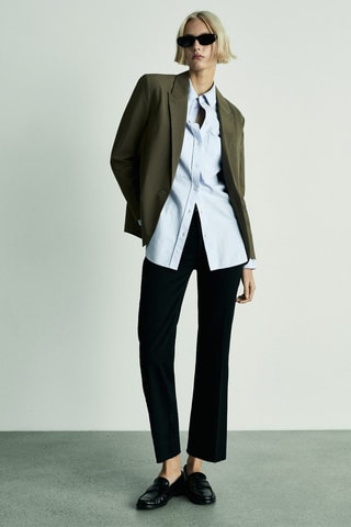 Jean flare crop poches - Noir