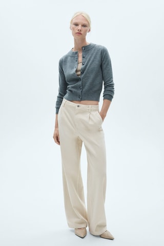 Jean Wideleg pinces - Écru