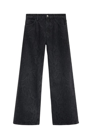 Jean imitation serpent - Noir