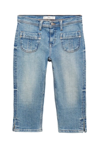 Jean capri poches - Bleu