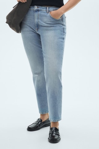 Jean Claudia slim crop - Bleu