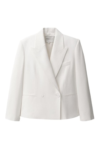 Veste costume oversize double boutonnage - Blanc