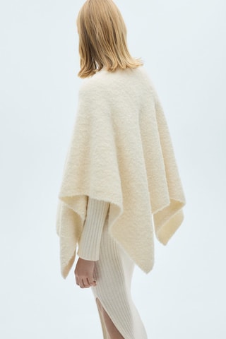 Cape maille col rond - Écru
