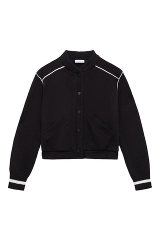Veste bomber maille - Noir