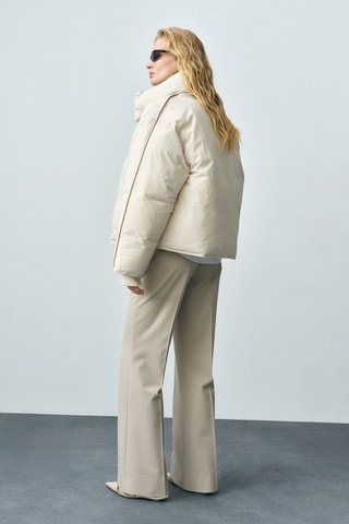 Anorak crop matelassé - Ecru