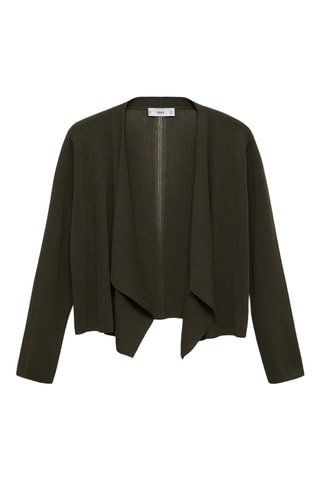 Cardigan crop maille - Vert foncé