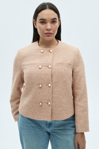 Veste tweed double boutonnage - Marron