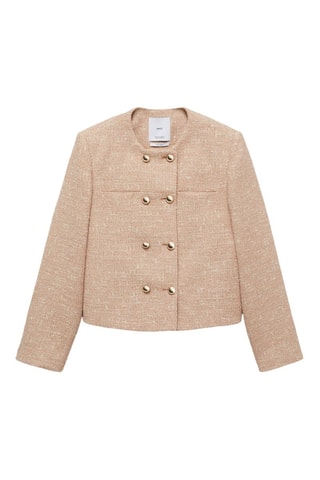 Veste tweed double boutonnage - Marron
