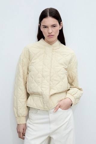 Veste bomber matelassée - Jaune