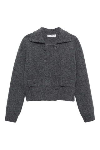 Veste maille double boutonnage - Gris