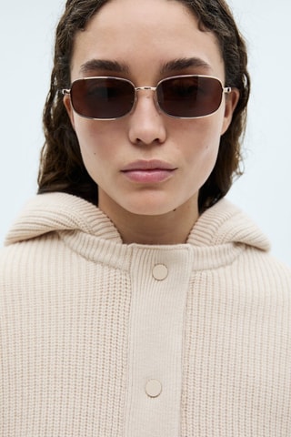 Veste maille capuche - Sable