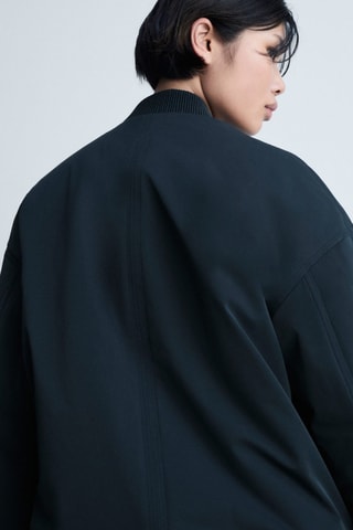 Veste bomber double fermeture éclair - Bleu marine