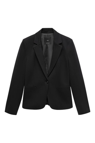 Veste cintrée maille point de Rome - Noir