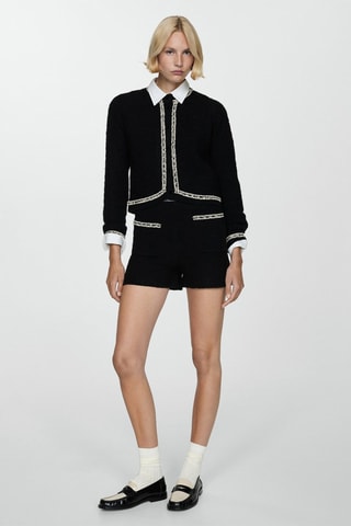 Veste en tweed bicolore - Noir