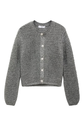 Veste maille Lurex boutons - Argenté