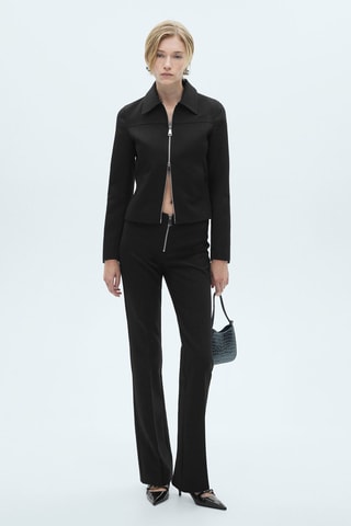 Veste double fermeture Éclair - Noir