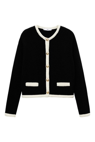 Veste maille boutons - Noir