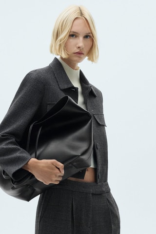 Veste tweed boutons - Noir