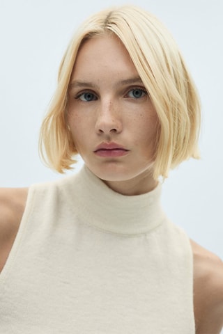 Top maille dos nu - Écru