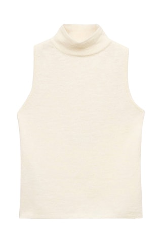 Top maille dos nu - Écru