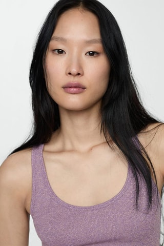 Top maille Lurex - Lilas