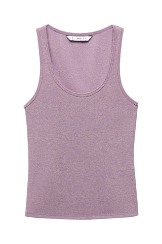 Top maille Lurex - Lilas