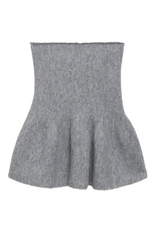 Top bustier péplum - Gris