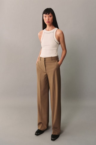 Crop top cristaux - Blanc