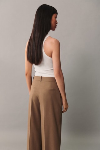 Crop top cristaux - Blanc