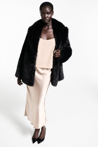 Top sequins fines bretelles - Nude