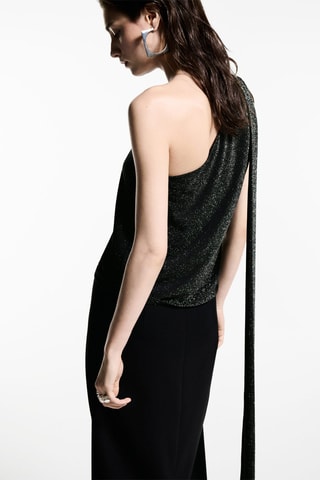 Top asymétrique Lurex - Gris