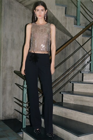 Top disques semi-transparent - Gris