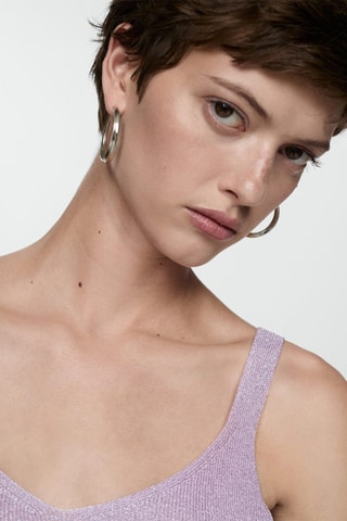 Top maille Lurex - Violet clair