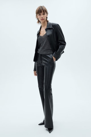 Top maille Lurex - Noir