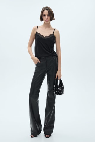 Top fluide dentelle - Noir