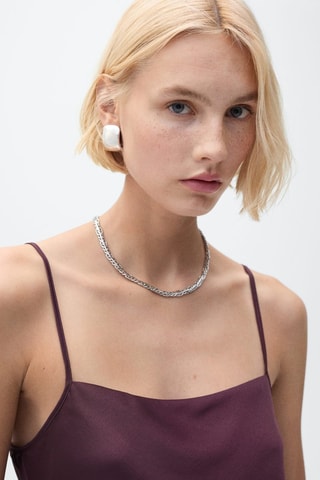 Top satiné bretelles fines - Lie-de-vin